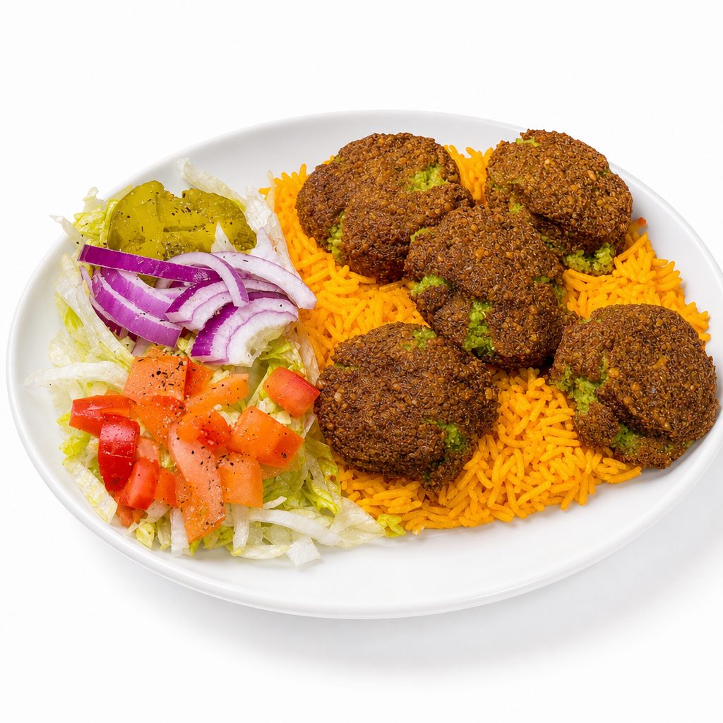 Falafel Over Rice.